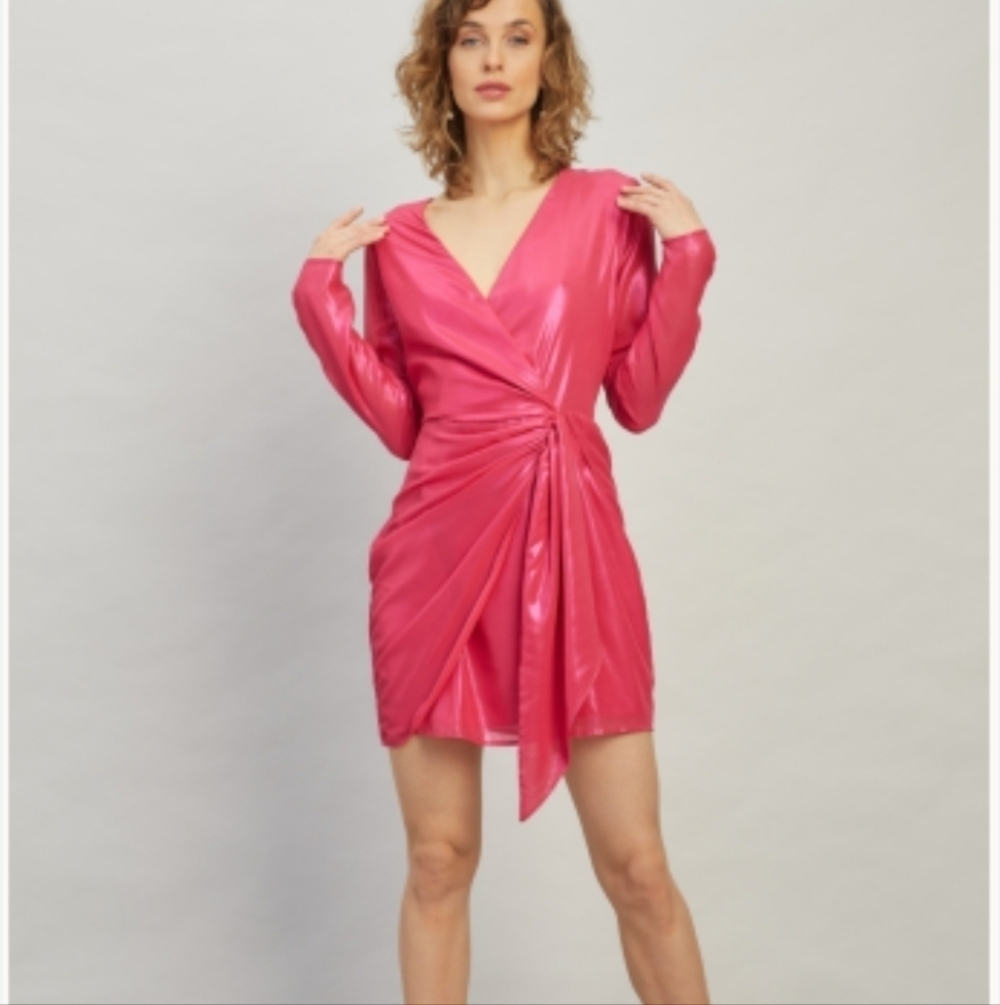 Lovers + Friends Brigid Mini Dress metallic magenta Pink - XS